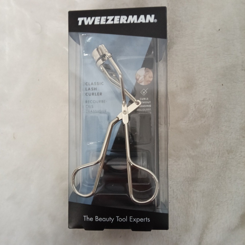 Tweezerman Classic Lash Curler Silver Eye Makeup Tool with 3 Replacement Pads